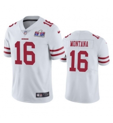 Youth NFL San Francisco 49ers 16 Joe Montana White Vapor Untouchable Limited Stitched 2024 Super Bowl LVIII Jersey Youth NFL San Francisco 49ers 16 Joe Montana White Vapor Untouchable Limited Stitched 2024 Super Bowl LVIII Jersey