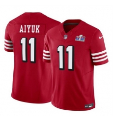 Youth San Francisco 49ers 11 Brandon Aiyuk Red 2023 F U S E Vapor Limited Throwback Stitched Football 2024 Super Bowl LVIII Jersey Youth San Francisco 49ers 11 Brandon Aiyuk Red 2023 F U S E Vapor Limited Throwback Stitched Football 2024 Super Bowl LVIII Jersey
