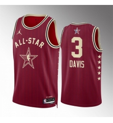 Men 2024 All Star 3 Anthony Davis Crimson Stitched Basketball Jersey Men 2024 All Star 3 Anthony Davis Crimson Stitched Basketball Jersey