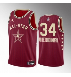 Men 2024 All Star 34 Giannis Antetokounmpo Crimson Stitched Basketball Jersey Men 2024 All Star 34 Giannis Antetokounmpo Crimson Stitched Basketball Jersey