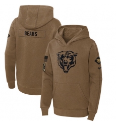 Youth Chicago Bears 2023 Brown Salute To Service Pullover Hoodie Youth Chicago Bears 2023 Brown Salute To Service Pullover Hoodie