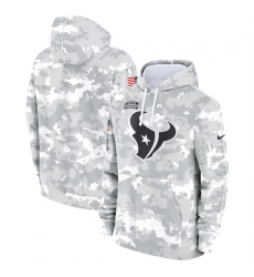 Youth Houston Texans 2024 White Gray Salute To Service Pullover Hoodie Youth Houston Texans 2024 White Gray Salute To Service Pullover Hoodie