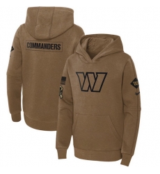 Youth Washington Commanders 2023 Brown Salute To Service Pullover Hoodie Youth Washington Commanders 2023 Brown Salute To Service Pullover Hoodie