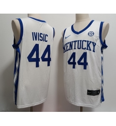 Men Kentucky Wildcats #44 Zvonimir Ivisic White Stitched NCAA Jersey Men Kentucky Wildcats #44 Zvonimir Ivisic White Stitched NCAA Jersey