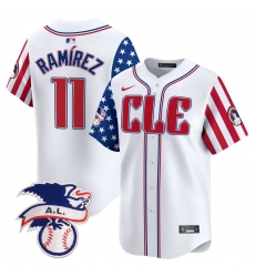 Men Cleveland Guardians 11 Jose Ramirez White 2024 Fourth Of July Vapor Premier Limited Stitched Baseball Jersey Men Cleveland Guardians 11 Jose Ramirez White 2024 Fourth Of July Vapor Premier Limited Stitched Baseball Jersey