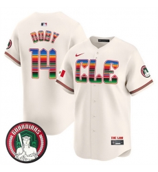 Men Cleveland Guardians 14 Larry Doby Cream Mexico Vapor Premier Limited Stitched Baseball Jersey Men Cleveland Guardians 14 Larry Doby Cream Mexico Vapor Premier Limited Stitched Baseball Jersey