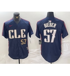 Men Cleveland Guardians 57 Shane Bieber Navy 2024 City Connect Limited Stitched Baseball Jersey 6 Men Cleveland Guardians 57 Shane Bieber Navy 2024 City Connect Limited Stitched Baseball Jersey 6