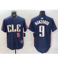 Men Cleveland Guardians 9 Kyle Manzardo Navy 2024 City Connect Limited Stitched Baseball Jersey 1 Men Cleveland Guardians 9 Kyle Manzardo Navy 2024 City Connect Limited Stitched Baseball Jersey 1