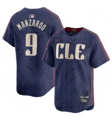 Men Cleveland Guardians 9 Kyle Manzardo Navy 2024 City Connect Limited Stitched Baseball Jersey Men Cleveland Guardians 9 Kyle Manzardo Navy 2024 City Connect Limited Stitched Baseball Jersey