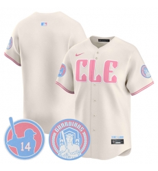 Men Cleveland Guardians Blank Cream Bubblegum Pink 2025 Vapor Limited Stitched Baseball Jersey Men Cleveland Guardians Blank Cream Bubblegum Pink 2025 Vapor Limited Stitched Baseball Jersey
