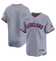 Men Cleveland Guardians Blank Grey 2025 Alternate Limited Stitched Baseball Jersey Men Cleveland Guardians Blank Grey 2025 Alternate Limited Stitched Baseball Jersey