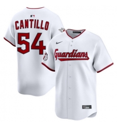 Men Cleveland Guardians Nike White Home Limited Jersey Cantillo Joey 54