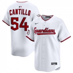 Men Cleveland Guardians Nike White Home Limited Jersey Cantillo Joey 54