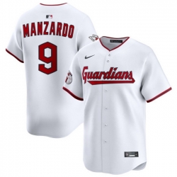 Men Cleveland Guardians Nike White Home Limited Jersey Manzardo Kyle 9