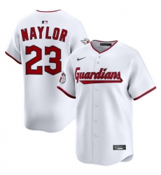 Men Cleveland Guardians Nike White Home Limited Jersey Naylor Bo 23