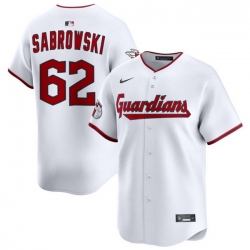 Men Cleveland Guardians Nike White Home Limited Jersey Sabrowski Erik 62