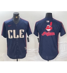 Men Cleveland Guardians Team Big Logo Navy 2024 City Connect Limited Stitched Baseball Jersey Men Cleveland Guardians Team Big Logo Navy 2024 City Connect Limited Stitched Baseball Jersey