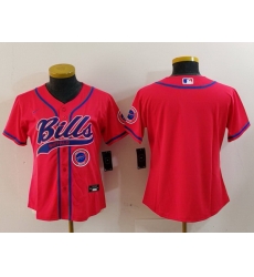 Women Buffalo Bills Red Team Big Logo With Patch Cool Base Stitched Baseball Jersey 1 Women Buffalo Bills Red Team Big Logo With Patch Cool Base Stitched Baseball Jersey 1