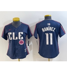 Women Cleveland Guardians 11 Jose Ram EDrez Navy 2024 City Connect Limited Stitched Baseball Jersey 2 Women Cleveland Guardians 11 Jose Ram EDrez Navy 2024 City Connect Limited Stitched Baseball Jersey 2