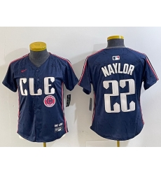 Women Cleveland Guardians 22 Josh Naylor Navy 2024 City Connect Limited Stitched jerseys 6 Women Cleveland Guardians 22 Josh Naylor Navy 2024 City Connect Limited Stitched jerseys 6