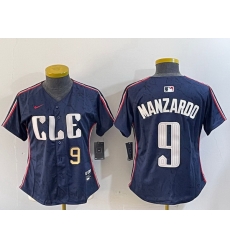 Women Cleveland Guardians 9 Kyle Manzardo Navy 2024 City Connect Stitched Baseball Jersey 3 Women Cleveland Guardians 9 Kyle Manzardo Navy 2024 City Connect Stitched Baseball Jersey 3