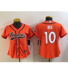 Women Denver Broncos 10 orange Cool Base Stitched Baseball Jersey 1 Women Denver Broncos 10 orange Cool Base Stitched Baseball Jersey 1