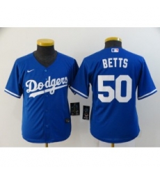 MLB Dodgers 50 Mookie Betts Blue Cool Base Nike Youth Jersey MLB Dodgers 50 Mookie Betts Blue Cool Base Nike Youth Jersey
