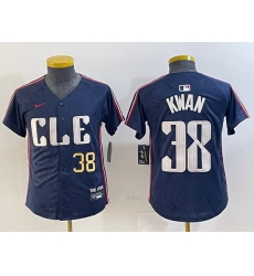 Youth Cleveland Guardians 38 Steven Kwan Navy 2024 City Connect Limited Stitched Baseball Jersey 2 Youth Cleveland Guardians 38 Steven Kwan Navy 2024 City Connect Limited Stitched Baseball Jersey 2