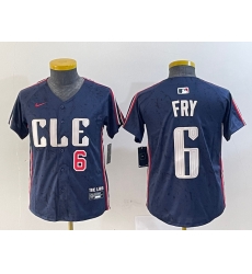 Youth Cleveland Guardians 6 David Fry Navy 2024 City Connect Limited Stitched jerseys 3 Youth Cleveland Guardians 6 David Fry Navy 2024 City Connect Limited Stitched jerseys 3