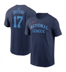 Men National League 17 Shohei Ohtani Navy 2024 All Star Name  26 Number T Shirt