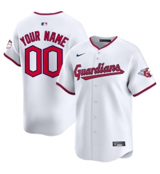 Men Cleveland Guardians Active Player Custom White Home Limited Stitched Baseball Jersey Men Cleveland Guardians Active Player Custom White Home Limited Stitched Baseball Jersey