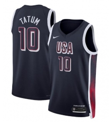Men USA Basketball 10 Jayson Tatum Navy 2024 Swingman Stitched Jersey 1 Men USA Basketball 10 Jayson Tatum Navy 2024 Swingman Stitched Jersey 1