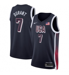 Men USA Basketball 7 Kevin Durant Navy 2024 Swingman Stitched Jersey Men USA Basketball 7 Kevin Durant Navy 2024 Swingman Stitched Jersey