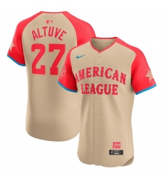 Men American League 27 Jose Altuve Cream 2024 All Star Elite Stitched Baseball Jersey Men American League 27 Jose Altuve Cream 2024 All Star Elite Stitched Baseball Jersey