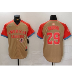 Men American League 29 Tarik Skubal Cream 2024 All Star Limited Stitched Baseball Jersey 5 Men American League 29 Tarik Skubal Cream 2024 All Star Limited Stitched Baseball Jersey 5