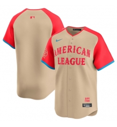 Men American League Blank Cream 2024 All Star Limited Stitched Baseball Jersey Men American League Blank Cream 2024 All Star Limited Stitched Baseball Jersey