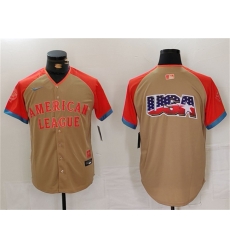 Men American League Cream 2024 All Star Big Logo Limited Stitched Baseball Jersey Men American League Cream 2024 All Star Big Logo Limited Stitched Baseball Jersey