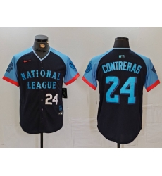 Men National League 24 William Contreras Navy 2024 All Star Limited Stitched Baseball Jersey 2 Men National League 24 William Contreras Navy 2024 All Star Limited Stitched Baseball Jersey 2