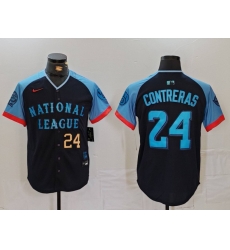 Men National League 24 William Contreras Navy 2024 All Star Limited Stitched Baseball Jersey 3 Men National League 24 William Contreras Navy 2024 All Star Limited Stitched Baseball Jersey 3