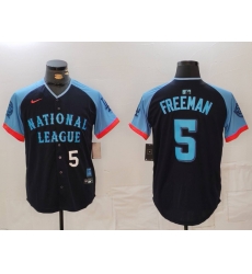 Men National League 5 Freddie Freeman Navy 2024 All Star Limited Stitched Baseball Jersey 6 Men National League 5 Freddie Freeman Navy 2024 All Star Limited Stitched Baseball Jersey 6