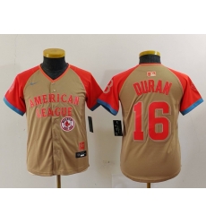Youth American League 16 Jarren Duran Cream 2024 All Star Limited Stitched Jersey 5 Youth American League 16 Jarren Duran Cream 2024 All Star Limited Stitched Jersey 5