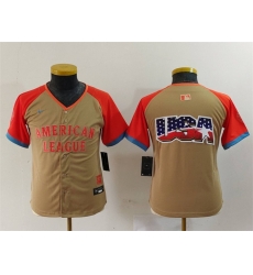 Youth American League Cream 2024 All Star Big Logo Limited Stitched Jersey Youth American League Cream 2024 All Star Big Logo Limited Stitched Jersey