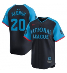 Youth National League 20 Pete Alonso Navy 2024 All Star Limited Stitched Baseball Jersey Youth National League 20 Pete Alonso Navy 2024 All Star Limited Stitched Baseball Jersey