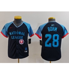 Youth National League 28 Alec Bohm Navy 2024 All Star Limited Stitched Baseball Jersey 8 Youth National League 28 Alec Bohm Navy 2024 All Star Limited Stitched Baseball Jersey 8