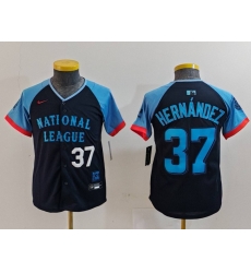 Youth National League 37 Teoscar Hernandez Navy 2024 All Star Limited Stitched Baseball Jersey 5 Youth National League 37 Teoscar Hernandez Navy 2024 All Star Limited Stitched Baseball Jersey 5