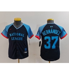 Youth National League 37 Teoscar Hernandez Navy 2024 All Star Limited Stitched Baseball Jersey 6 Youth National League 37 Teoscar Hernandez Navy 2024 All Star Limited Stitched Baseball Jersey 6