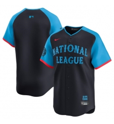 Youth National League Blank Navy 2024 All Star Limited Stitched Baseball Jersey Youth National League Blank Navy 2024 All Star Limited Stitched Baseball Jersey