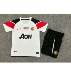 Youth Retro Soccer Jerseys Manchester United F.C. White 10 11 Youth Retro Soccer Jerseys Manchester United F.C. White 10 11