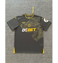 Men 2024 2025 Soccer Jersey Wolves Black Men 2024 2025 Soccer Jersey Wolves Black