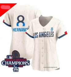 Women Nike Los Angeles Dodgers Enrique Hernandez #8 Ice Cream 2024 World Series Champions Stitched MLB Jersey Women Nike Los Angeles Dodgers Enrique Hernandez #8 Ice Cream 2024 World Series Champions Stitched MLB Jersey